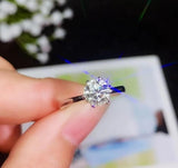 13号モアサナイト 1ct シンプルなソリティアリング