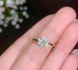 13号モアサナイト 1ct シンプルなソリティアリング