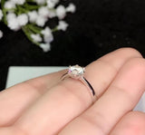 13号モアサナイト 1ct シンプルなソリティアリング