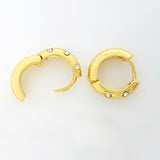 ゴールド フープピアス ダイヤモンド風