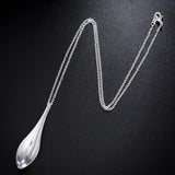 45cm ドロップモチーフ ネックレス シルバーカラー