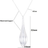 45cm ドロップモチーフ ネックレス シルバーカラー