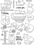 可愛い猫　クリアスタンプ シリコーンラバーDIY 台座に貼ってはがせるタイプのスタンプ 日記 旅行 記録 メモ
