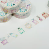 パフュームマスキングテープ 和紙テープ 香水柄 マスキングテープ装飾用テープ DIY クラフト A 2cmx8M