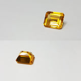 天然シトリン（黄水晶） ステップカット ルース ブラジル産 6.315ct 綺麗な透明感とオレンジカラー リング材料 ネックレス材料 宝石コレクション