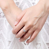 プラチナ指輪 メッキシルバークリア指輪 1カラット大粒ダイヤモンドCZラウンドキュービックジルコニアリング 指輪　　