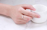 プラチナ指輪 メッキシルバークリア指輪 1カラット大粒ダイヤモンドCZラウンドキュービックジルコニアリング 指輪　　